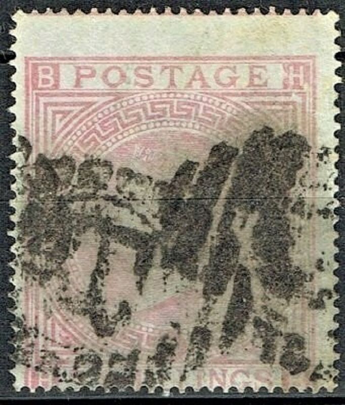GB QUEEN VICTORIA 1867, 5s PALE ROSE, Pl.1, SG 127, Mi.35a, B-H/H-B, USED