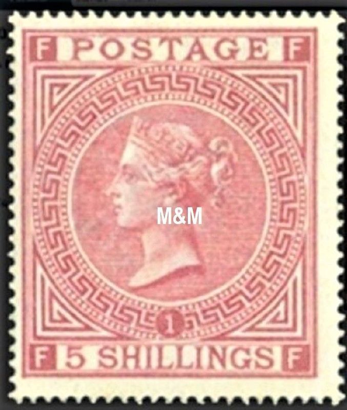 GB QUEEN VICTORIA 1867, 5s PALE ROSE, Pl.1, SG 127, Mi.35a, F-F/F-F, MNH