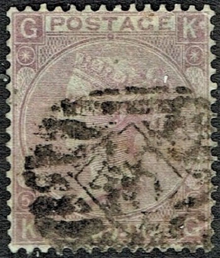GB QUEEN VICTORIA 1867, ERRORS, 6d LILAC, Mi.29a, SG104, Pl.5, G-K/K-G, Hyphen, Used