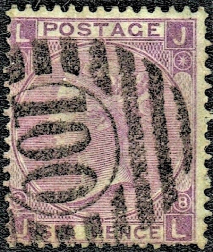 GB QUEEN VICTORIA 1869, 6d DULL VIOLET, Pl.8, SG 109, Mi.30, L-J/J-L, NO HYPHEN, USED