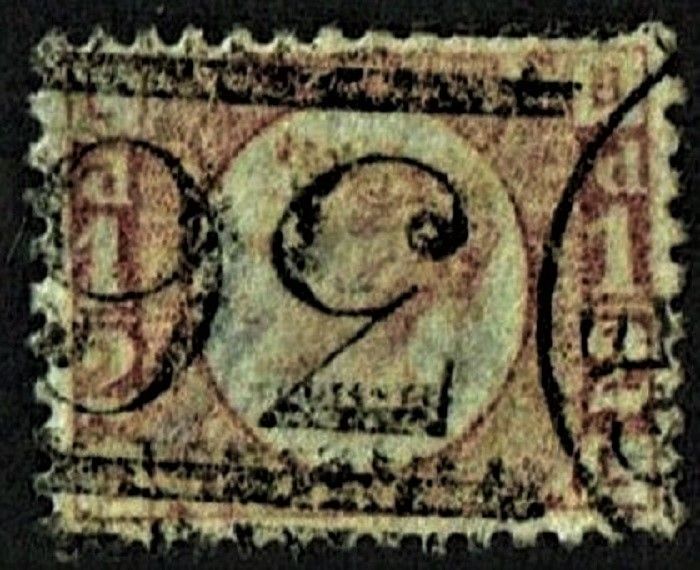 GB QUEEN VICTORIA, 1870, ½d ROSE-RED, Pl.9, Sg.48, Mi.36, LB-BL, Used