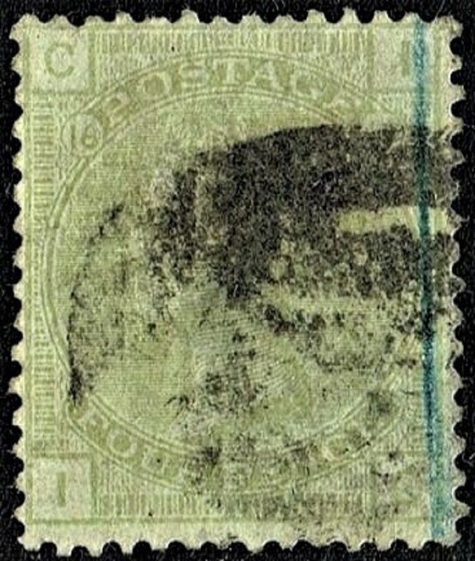 GB QUEEN VICTORIA 1877, 4d SAGE GREEN Pl.16, SG 153, Mi.48, C-I/I-C, USED