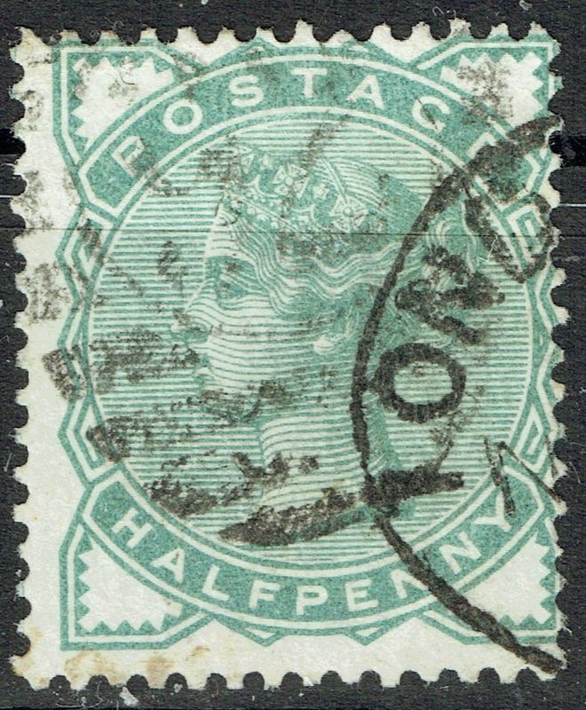 GB QUEEN VICTORIA 1880-1881, ½d PALE GREEN, SG 165, Mi.55b, USED