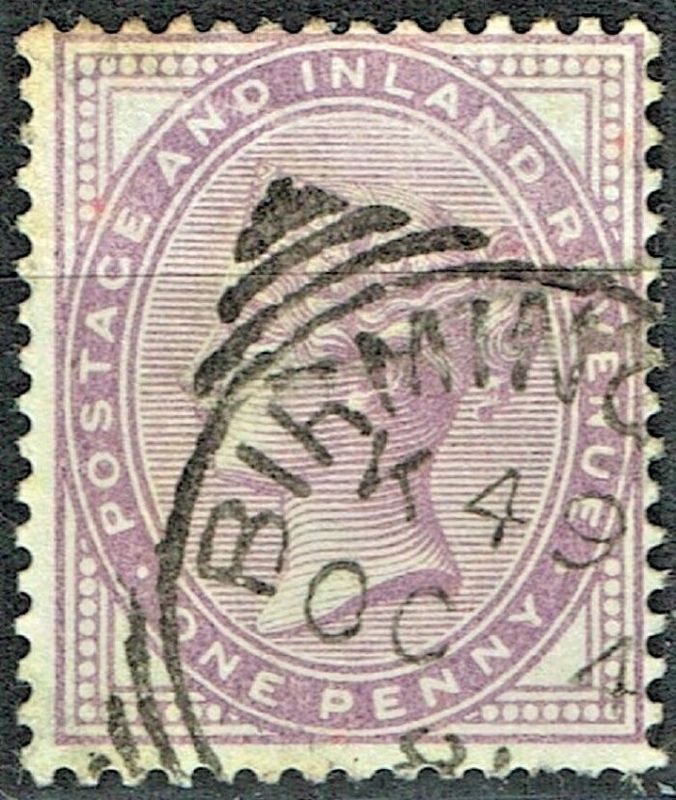 GB QUEEN VICTORIA 1881, 1d LILAC, SG 170, Mi.65Ia, 14 DOTS, USED