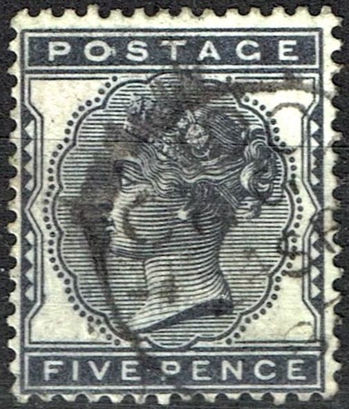 GB QUEEN VICTORIA 1881, 5d INDIGO, Mi.62, SG169, USED