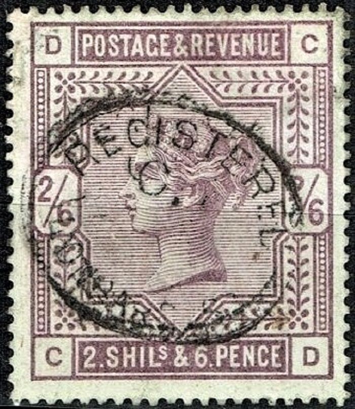 GB QUEEN VICTORIA 1884 2'6s LILAC SG178, Mi.82ax, Used, D-C/C-D