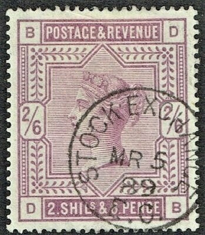 GB QUEEN VICTORIA 1884, 2'6s  LILAC, Mi.82x, Sg178, Used/ Fine Used, B-D/D-B
