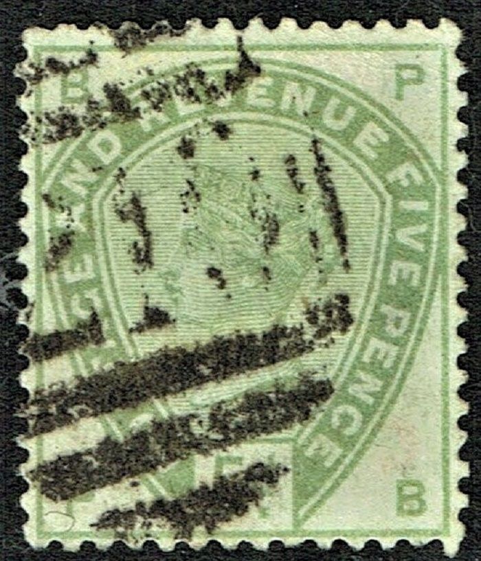 GB QUEEN VICTORIA 1884, 5d DULL GREEN Mi.78, Sg193, B-P/P-B, Used