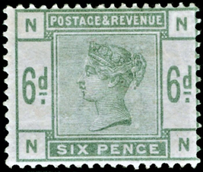 GB QUEEN VICTORIA 1884, 6d DULL GREEN Mi79, Sg194, N-N/N-N MNH