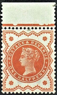 GB QUEEN VICTORIA 1887, ½d VERMILION, Sg.197, Mi.68, MNH, ERRORS