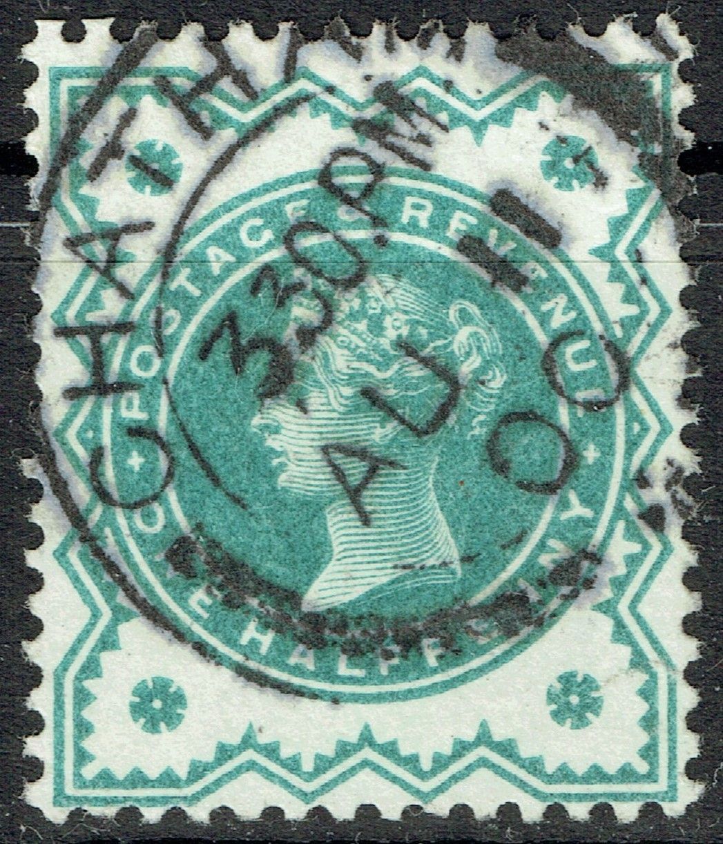 GB QUEEN VICTORIA 1900, ½d BLUE-GREEN, SG 213, Mi.100a, USED