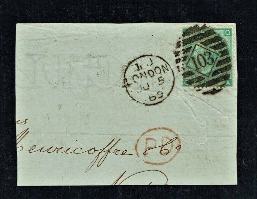 GB QUEEN VICTORIA COVER - From LONDON to NAPLES #6