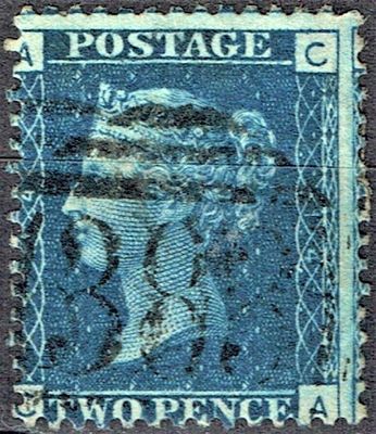 GB QUEEN VICTORIA, 1871, 2d DEEP BLUE, Sg.46, Pl.14, AC-CA, Used