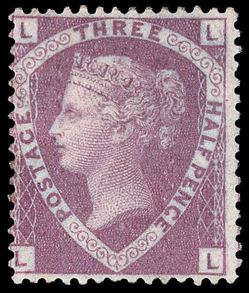GB QUEEN VICTORIA, 1½d ROSY MAUVE, Sg.53a, Pl.1, L-L/L-L, MNH