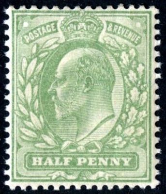 GB KING EDWARD VII 1902,  ½d PALE YELLOWISSH-GREEN, Sg.217, Mi.102A, MNH