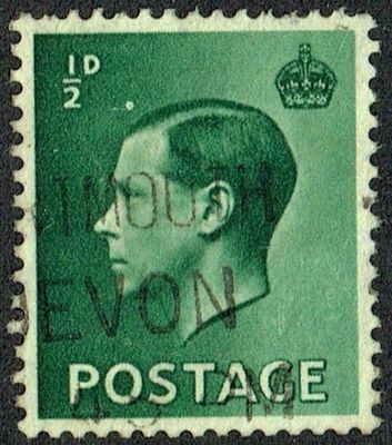 GB KING EDWARD VIII 1936, ½d GREEN, Sg.457, ERROR, Used