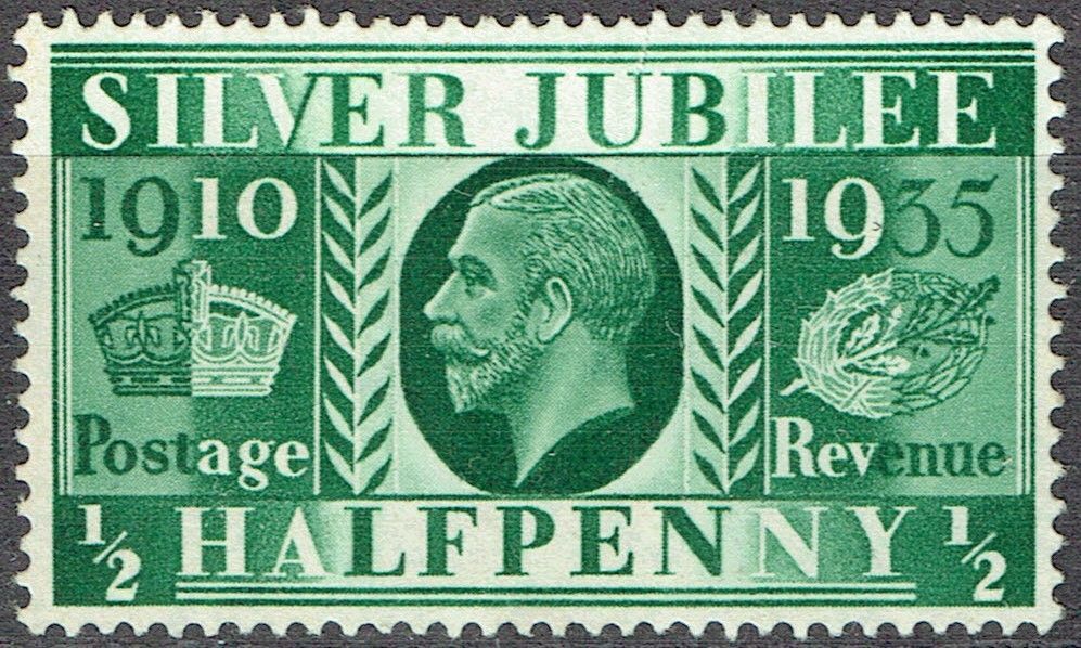 GB KING GEORGE V 1935, ½d GREEN, Mi189X, Sg.453, MNH/Mint