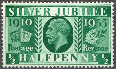 GB KING GEORGE V 1935, ½d GREEN, Mi189X, Sg.453, MNH/Mint