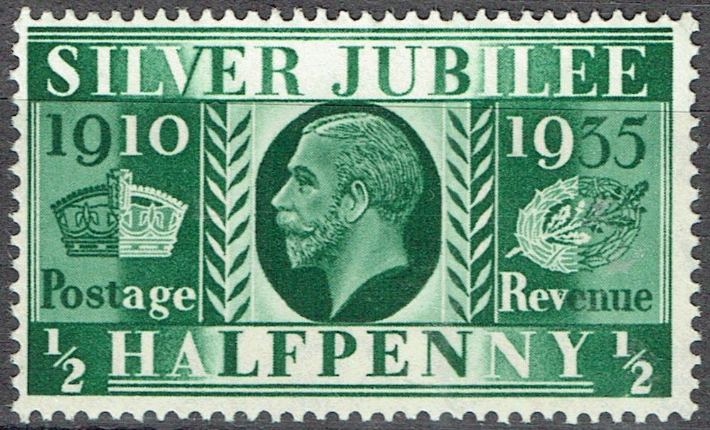 GB KING GEORGE V 1935, ½d GREEN, Mi189X, Sg.453, MNH/Mint