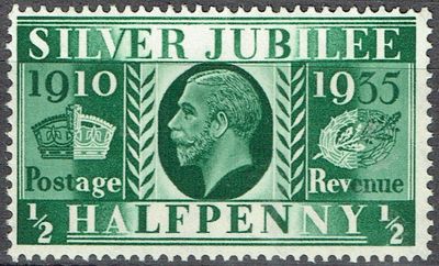 GB KING GEORGE V 1935, ½d GREEN, Mi189X, Sg.453, MNH/Mint