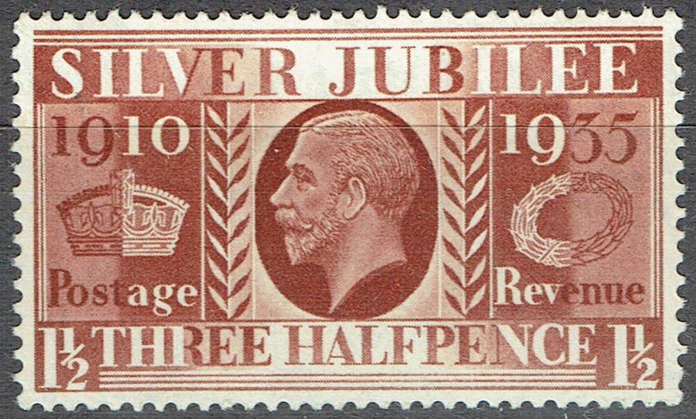 GB KING GEORGE V, 1935, 1½d RED-BROWN, Sg.455, MNH/Mint, ERROR
