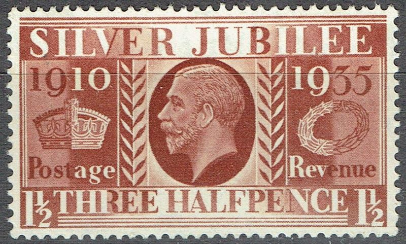 GB KING GEORGE V, 1935, 1½d RED-BROWN, Sg.455, MNH/Mint, ERROR