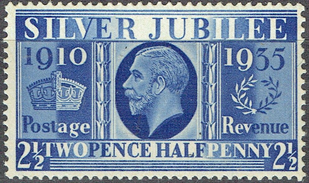 GB KING GEORGE V, 1935, 2½d BLUE, Sg.456, Mi.192, MNH/Mint