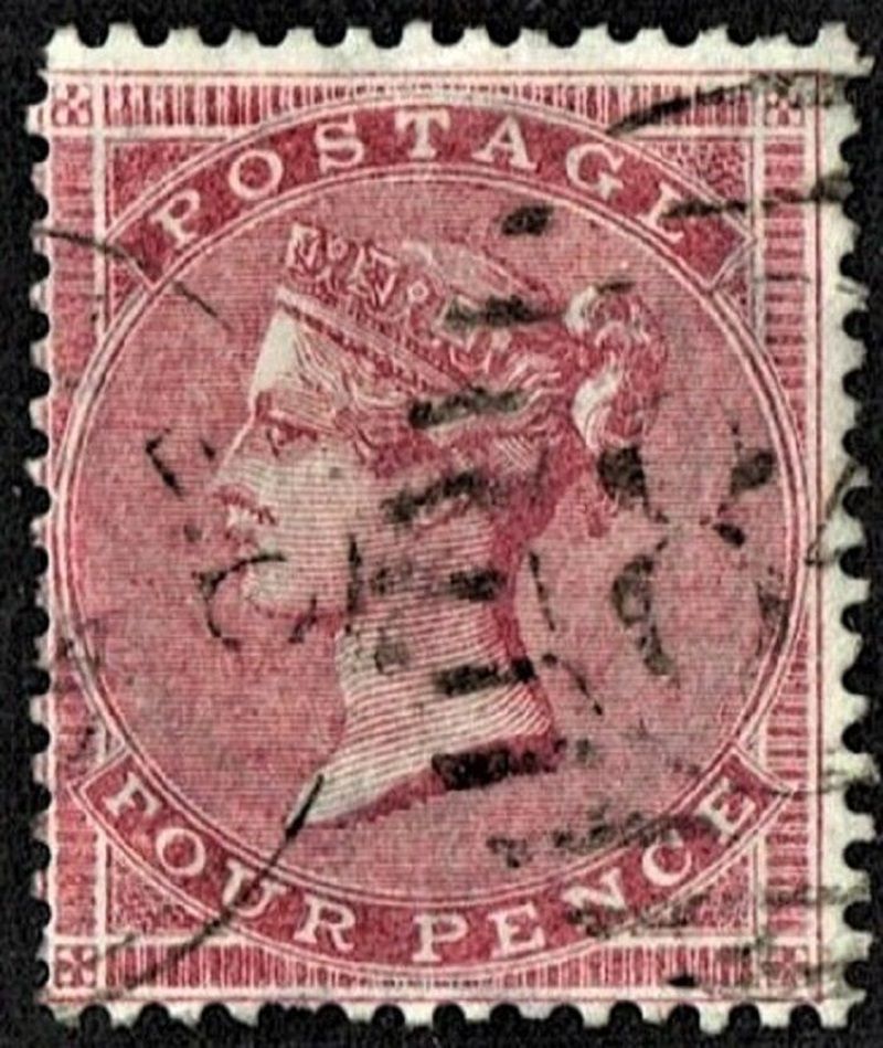 GB QUEEN VICTORIA, 1856, 4d DEEP ROSE, Sg.65, Mi.13Zzb, Used
