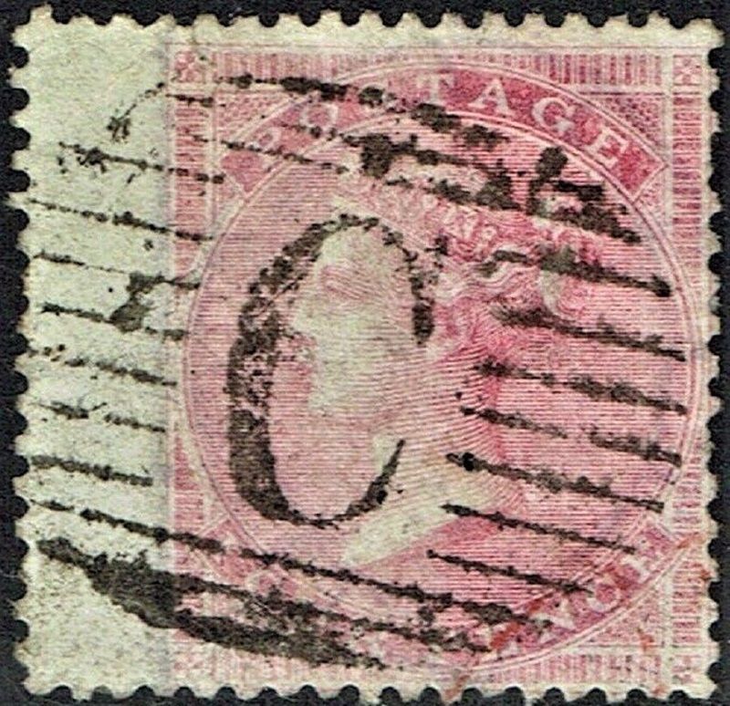 GB QUEEN VICTORIA, 1857, 4d ROSE, Sg.66a, Used - Damaged