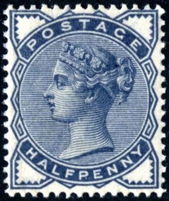 GB QUEEN VICTORIA, 1883, ½d SLATE-BLUE, Sg.187, MNH