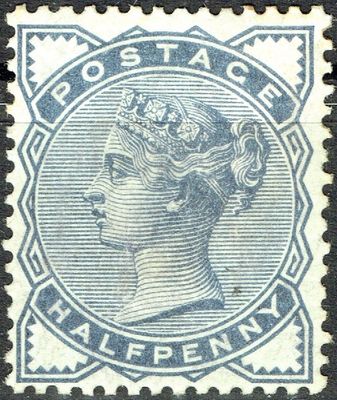 GB QUEEN VICTORIA, 1884, ½d SLATE-BLUE, Sg.187, Mi.72, MINT