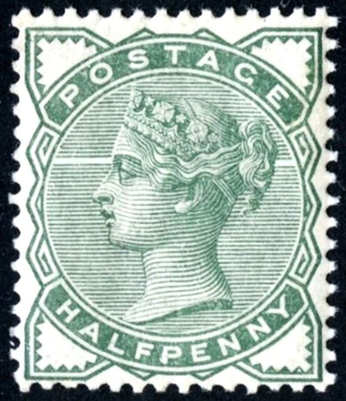 GB QUEEN VICTORIA, 1880, ERROR, ½d DEEP GREEN, Sg.164, MNH