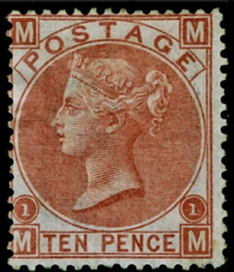 GB QUEEN VICTORIA 1867, 10d RED-BROWN, Pl.1, Sg.113, Mi.32b,M-M/M-M, MNH