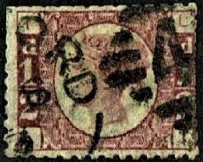 GB QUEEN VICTORIA, 1870, ½d ROSE-RED, Pl.9, Sg.48, Mi.36, IL/LI, Used