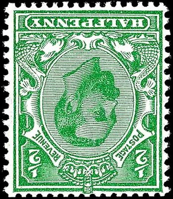GB KING GEORGE V, 1911, ½d GREEN, Sg.322Wi, Mi.121IAb, MNH GB KING GEORGE V, 1911, ½d GREEN, Sg.322Wi, Mi.121IAb, MNH