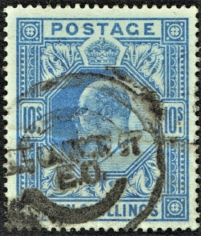 GB KING EDWARD VII, 1902, 10s ULTRAMARINE, Sg.265, Mi.117Ia, Used