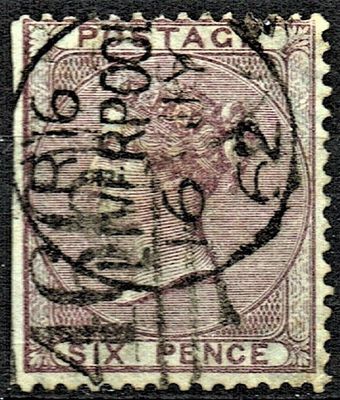 GB QUEEN VICTORIA, 1856, 6d DEEP LILAC, Sg.69, Mi.14yb, Used
