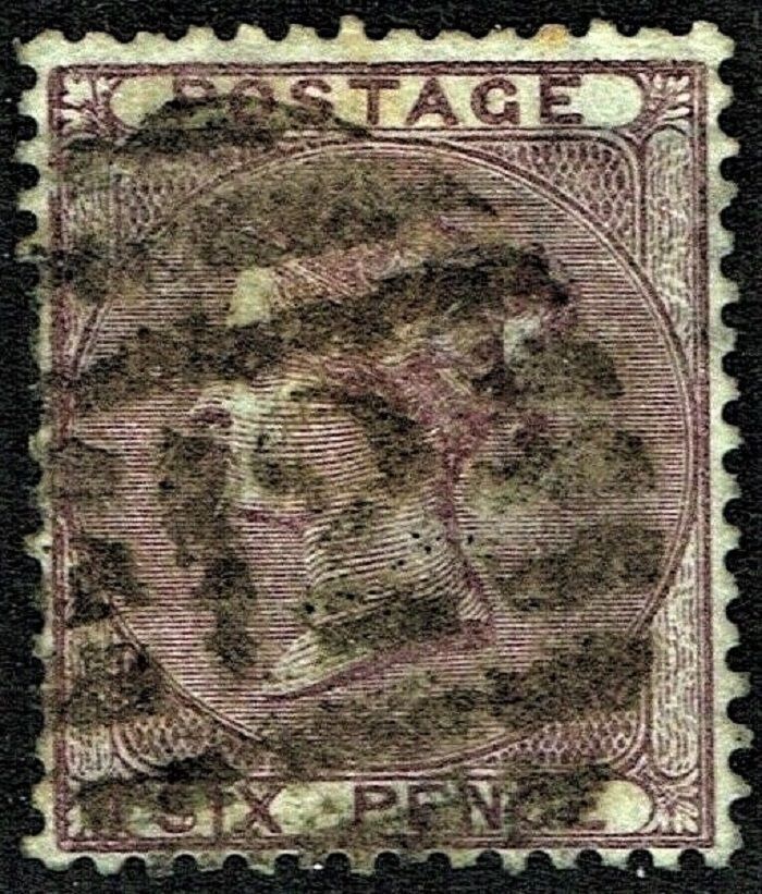 GB QUEEN VICTORIA, 1856, 6d DEEP LILAC, Sg.69, Mi.14yb, Used