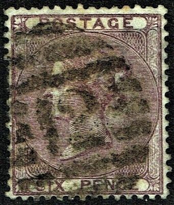GB QUEEN VICTORIA, 1856, 6d DEEP LILAC, Sg.69, Mi.14yb, Used
