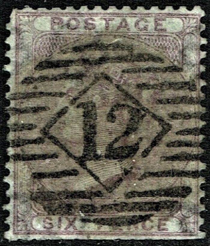 GB QUEEN VICTORIA, 1856, 6d DEEP LILAC, Sg.69, Mi.14yb, Used