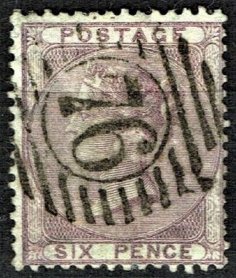 GB QUEEN VICTORIA, 1856, 6d DEEP LILAC, Sg.69, Mi.14yb, Used