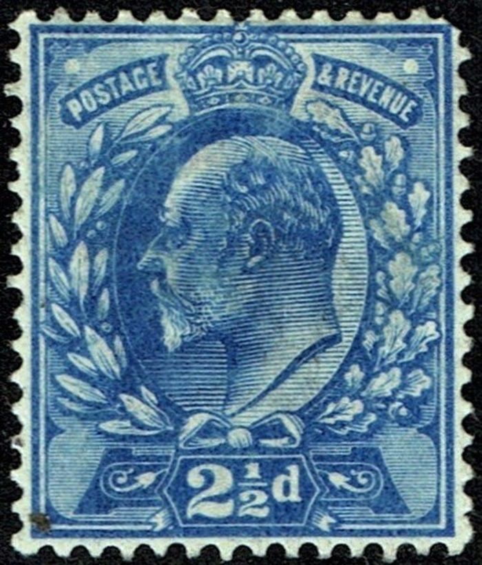 GB KING EDWARD VII, 1902, 2½d VERY DEEP BRIGHT ULTRAMARINE, Sg.230, Mi.107IAIc, Mint