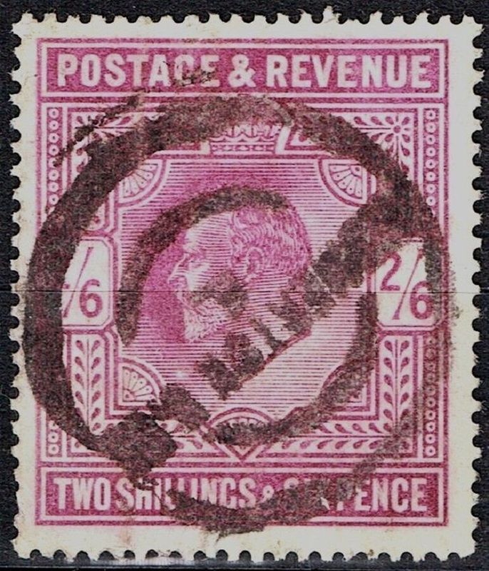 GB KING EDWARD VII 1911, 2'6s DARK PURPLE, Sg.317, Mi.115IIIb, Used