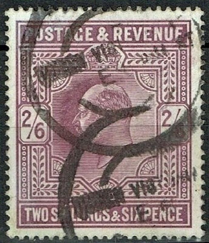 GB KING EDWARD VII, 1902, 2s6d PALE DULL PURPLE, Sg.261, Mi.115Ixa, Used