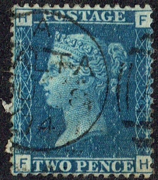 GB QUEEN VICTORIA, 1858, 2d BLUE, Sg.45, Pl.14, HF-FH, MALTA CDS, USED
