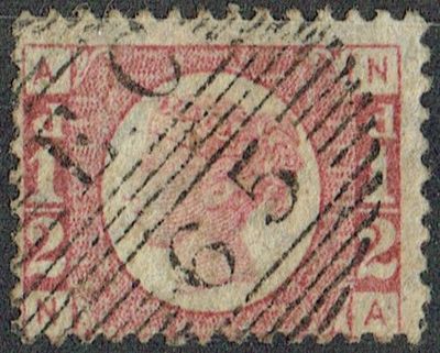 GB QUEEN VICTORIA, 1870, ½d ROSE, Pl.9, Sg.49, Mi.36, AN-NA, Used-Fine Used
