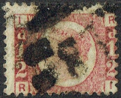 GB QUEEN VICTORIA, 1870, ½d ROSE-RED, Pl.12, Sg.48, Mi.36, IR-RI, Used