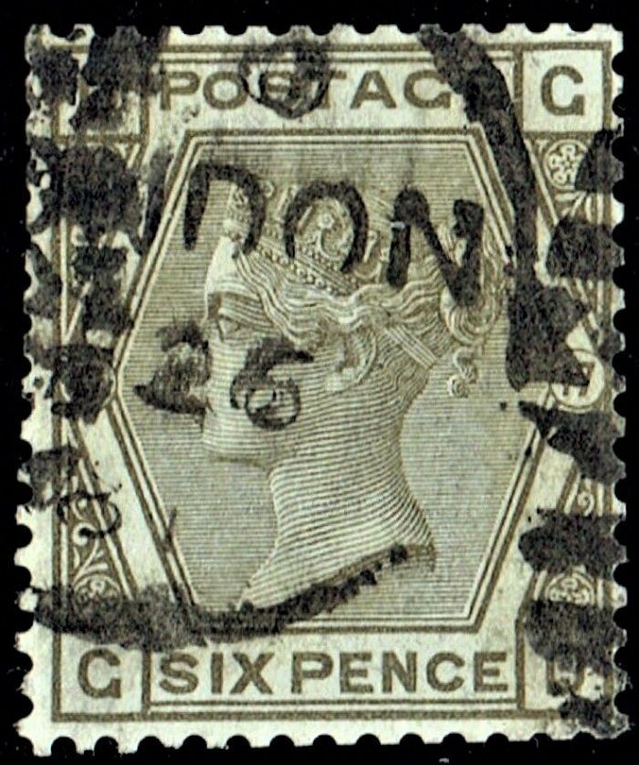 GB QUEEN VICTORIA, 1881, 6d GREY, Pl.17, Sg.161, Mi.63, DG-GD, USED