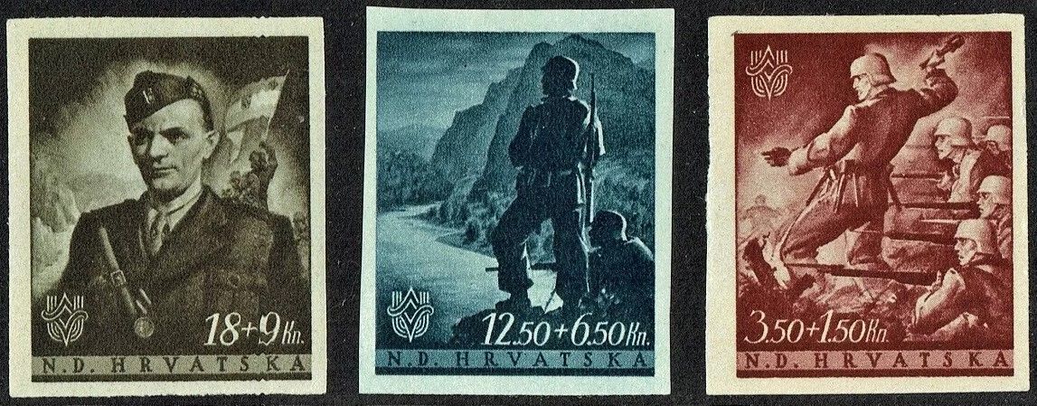 CROATIA 2WW 1944 3rd REICH - NDH, INDEPENDENCE ANNIVERSARY, MNH/MINT, COMPLETE SET