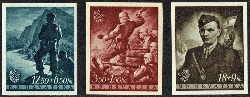 CROATIA 2WW 1944 3rd REICH - NDH, INDEPENDENCE ANNIVERSARY, MNH, COMPLETE SET